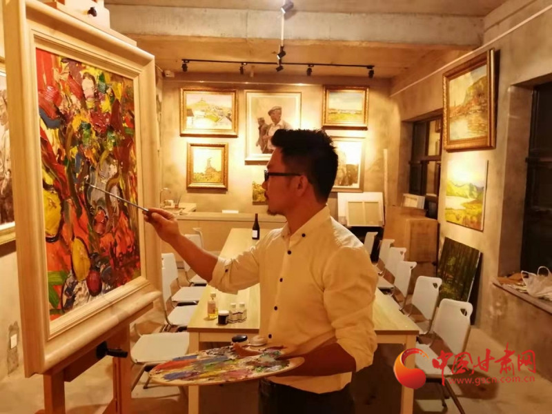 1909年咋建造黃河鐵橋？蘭州大學(xué)教師王威用油畫(huà)再現(xiàn)百年往事