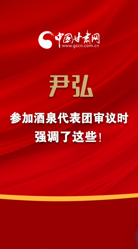 【2022甘肅兩會·圖解】尹弘書記參加酒泉代表團(tuán)審議時強(qiáng)調(diào)了這些！