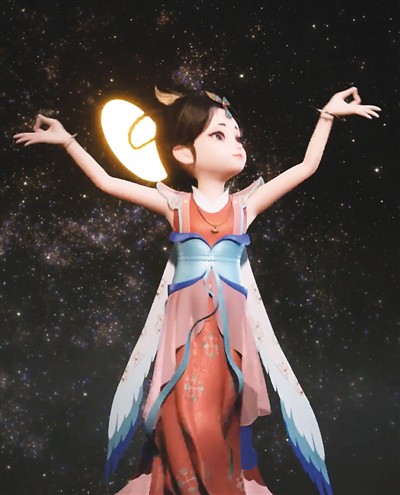 敦煌莫高窟官方虛擬形象“伽瑤”。