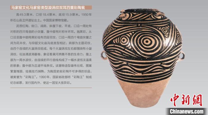 圖為“彩陶王”展板?！∨R夏州融媒體供圖