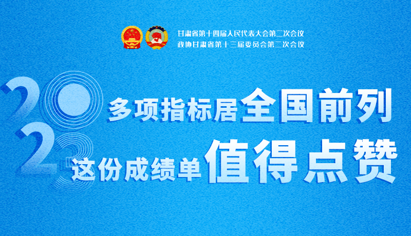 【聚焦2024甘肅兩會】3D海報|多項指標(biāo)居全國前列！甘肅這份成績單值得點贊