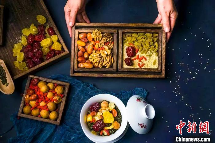 2023年5月，拍攝的臨夏蓋碗茶所需原料。(資料圖)臨夏市融媒體中心供圖