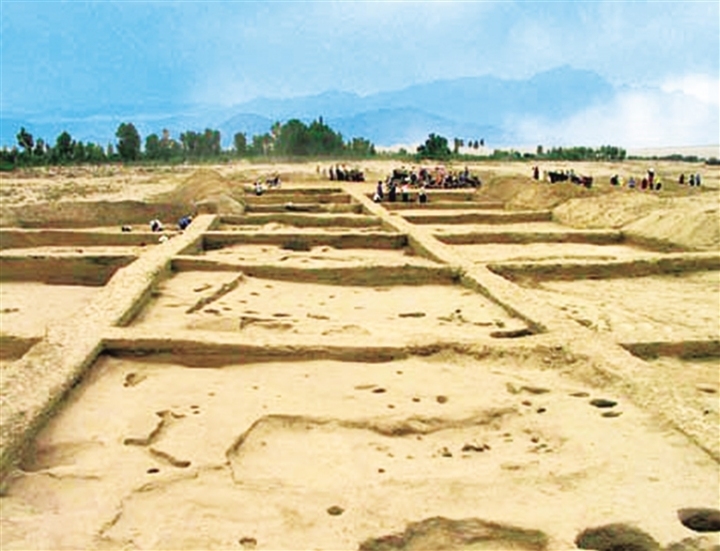 西河灘遺址發(fā)掘現場